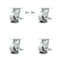 Service Caster 4 Inch Semi Steel Caster Set with Roller Bearings 4 Brake 2 Swivel Lock SCC SCC-30CS420-SSR-TLB-BSL-2-TLB-2 - alternate 1